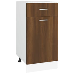 vidaXL Kitchen Cabinet Home Storage Shelf Organiser Cupboard Engineered Wood - Brown oak
