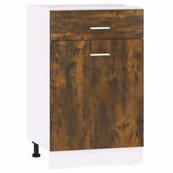 vidaXL Kitchen Cabinet Home Storage Shelf Organiser Cupboard Engineered Wood - Smoked oak