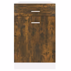 vidaXL Kitchen Cabinet Home Storage Shelf Organiser Cupboard Engineered Wood - Smoked oak - Additional view 5