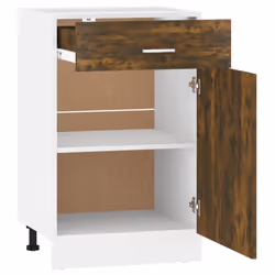 vidaXL Kitchen Cabinet Home Storage Shelf Organiser Cupboard Engineered Wood - Smoked oak - Additional view 7