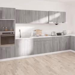 vidaXL Kitchen Cabinet Home Storage Shelf Organiser Cupboard Engineered Wood - Grey sonoma - Additional view 4