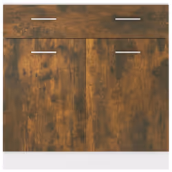 vidaXL Kitchen Cabinet Home Storage Shelf Organiser Cupboard Engineered Wood - Smoked oak - Additional view 6