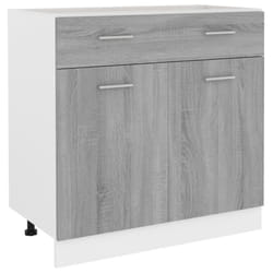 vidaXL Kitchen Cabinet Home Storage Shelf Organiser Cupboard Engineered Wood - Grey sonoma