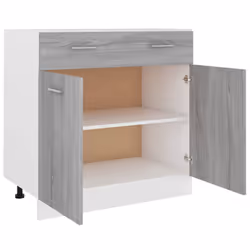 vidaXL Kitchen Cabinet Home Storage Shelf Organiser Cupboard Engineered Wood - Grey sonoma - Additional view 7
