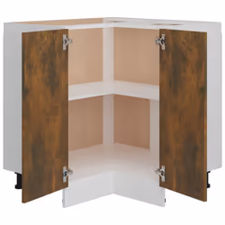 vidaXL Kitchen Cabinet Home Storage Shelf Organiser Cupboard Engineered Wood - Smoked oak - Additional view 5