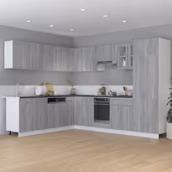 vidaXL Kitchen Cabinet Home Storage Shelf Organiser Cupboard Engineered Wood - Grey sonoma