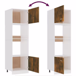 vidaXL Kitchen Cabinet Home Storage Shelf Organiser Cupboard Engineered Wood - Smoked oak - Additional view 7