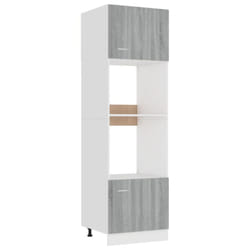 vidaXL Kitchen Cabinet Home Storage Shelf Organiser Cupboard Engineered Wood - Grey sonoma