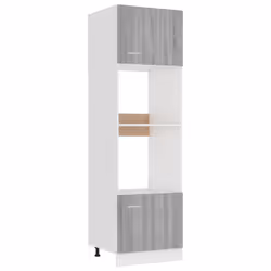 vidaXL Kitchen Cabinet Home Storage Shelf Organiser Cupboard Engineered Wood - Grey sonoma - Additional view 2