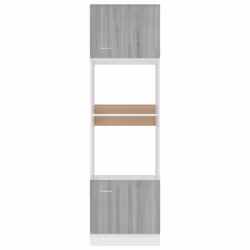 vidaXL Kitchen Cabinet Home Storage Shelf Organiser Cupboard Engineered Wood - Grey sonoma - Additional view 5