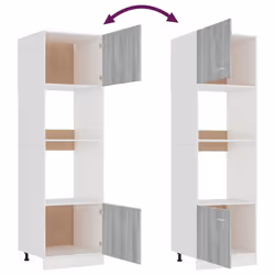 vidaXL Kitchen Cabinet Home Storage Shelf Organiser Cupboard Engineered Wood - Grey sonoma - Additional view 7
