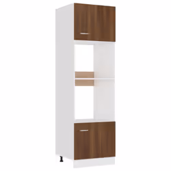 vidaXL Kitchen Cabinet Home Storage Shelf Organiser Cupboard Engineered Wood - Brown oak