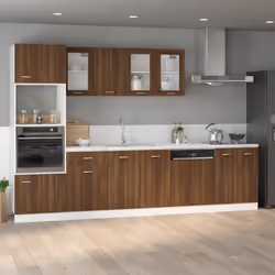 vidaXL Kitchen Cabinet Home Storage Shelf Organiser Cupboard Engineered Wood - Brown oak - Additional view 4