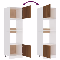 vidaXL Kitchen Cabinet Home Storage Shelf Organiser Cupboard Engineered Wood - Brown oak - Additional view 7
