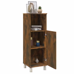 vidaXL Bathroom Cabinet Engineered Wood Under Basin Cupboard Multi Colours - Smoked oak - Additional view 4