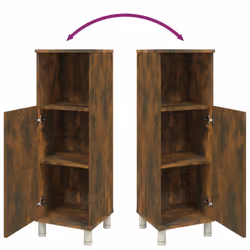 vidaXL Bathroom Cabinet Engineered Wood Under Basin Cupboard Multi Colours - Smoked oak - Additional view 8