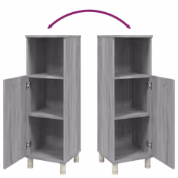 vidaXL Bathroom Cabinet Engineered Wood Under Basin Cupboard Multi Colours - Grey sonoma - Additional view 8