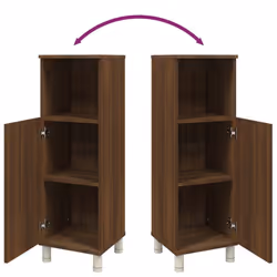 vidaXL Bathroom Cabinet Engineered Wood Under Basin Cupboard Multi Colours - Brown oak - Additional view 8
