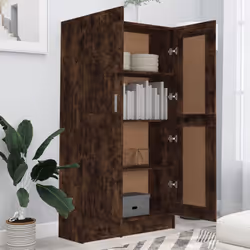 vidaXL Book Cabinet Storage Rack Bookshelf Bookcase Sideboard Engineered Wood - smoked oak