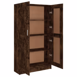 vidaXL Book Cabinet Storage Rack Bookshelf Bookcase Sideboard Engineered Wood - smoked oak - Additional view 6