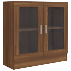 VidaXL 815617, Brown, Oak, Wood, Wood, Glass, Wood, 825 mm, 305 mm