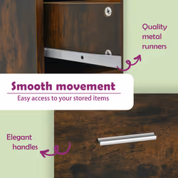 vidaXL Sink Cabinet Bathroom Storage Cupboard Vanity Unit Engineered Wood - Smoked oak