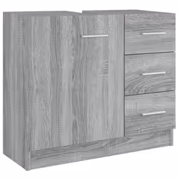 vidaXL Sink Cabinet Bathroom Storage Cupboard Vanity Unit Engineered Wood - Grey sonoma