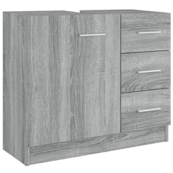 vidaXL Sink Cabinet Bathroom Storage Cupboard Vanity Unit Engineered Wood - Grey sonoma