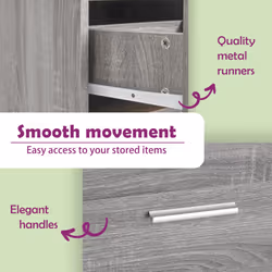 vidaXL Sink Cabinet Bathroom Storage Cupboard Vanity Unit Engineered Wood - Grey sonoma