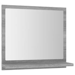) vidaXL Bathroom Mirror Toilet Mirror Washroom Wall Mirror Engineered Wood - Grey sonoma, 40 x 10.5 x 37 cm (W x D x H