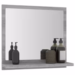 ) vidaXL Bathroom Mirror Toilet Mirror Washroom Wall Mirror Engineered Wood - Grey sonoma, 40 x 10.5 x 37 cm (W x D x H - Additional view 5