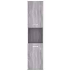 vidaXL Bathroom Cabinet Washroom Storage Shelf Laundry Cabinet Engineered Wood - Grey sonoma - Additional view 6