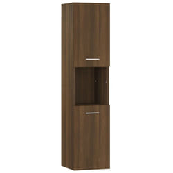 vidaXL Bathroom Cabinet Washroom Storage Shelf Laundry Cabinet Engineered Wood - Brown oak