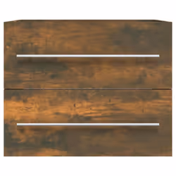 vidaXL Bathroom Furniture Set 2 Piece Storage Cabinet Cupboard Engineered Wood - Smoked oak