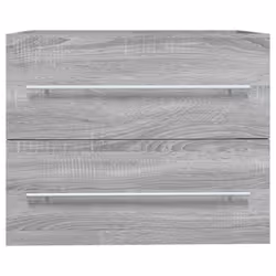 vidaXL Bathroom Furniture Set 2 Piece Storage Cabinet Cupboard Engineered Wood - Grey sonoma - Additional view 2