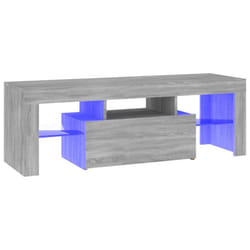 vidaXL TV Cabinet with LED Lights Grey Sonoma TV Stand Media Unit HiFi Cabinet