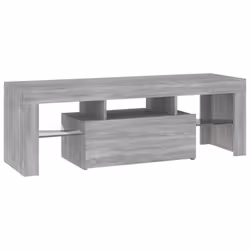 vidaXL TV Cabinet with LED Lights Grey Sonoma TV Stand Media Unit HiFi Cabinet