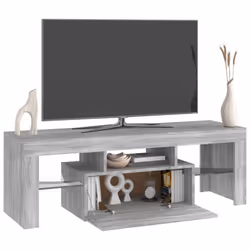 vidaXL TV Cabinet with LED Lights Grey Sonoma TV Stand Media Unit HiFi Cabinet - Additional view 6