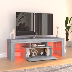 vidaXL TV Cabinet with LED Lights Grey Sonoma TV Stand Media Unit HiFi Cabinet - Additional view 9