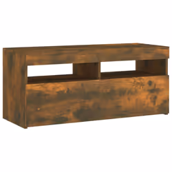 vidaXL TV Cabinet with LED Lights Sideboard TV Stand TV Unit Hifi Cabinet - Smoked oak - Additional view 7
