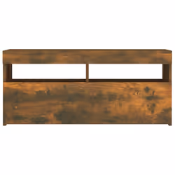 vidaXL TV Cabinet with LED Lights Sideboard TV Stand TV Unit Hifi Cabinet - Smoked oak - Additional view 8