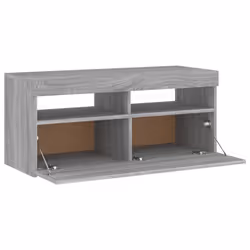 vidaXL TV Cabinet with LED Lights Sideboard TV Stand TV Unit Hifi Cabinet - Grey sonoma - Additional view 10