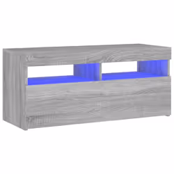 vidaXL TV Cabinet with LED Lights Sideboard TV Stand TV Unit Hifi Cabinet - Grey sonoma