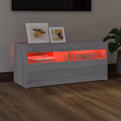 vidaXL TV Cabinet with LED Lights Sideboard TV Stand TV Unit Hifi Cabinet - Grey sonoma - Additional view 5