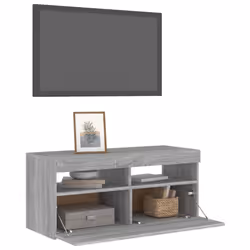 vidaXL TV Cabinet with LED Lights Sideboard TV Stand TV Unit Hifi Cabinet - Grey sonoma - Additional view 6