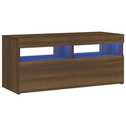 vidaXL TV Cabinet with LED Lights Sideboard TV Stand TV Unit Hifi Cabinet - Brown oak