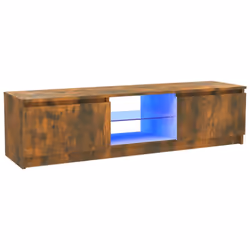 vidaXL TV Cabinet with LED Lights TV Stand TV Unit Hall Entertainment Cenrtre - Smoked oak
