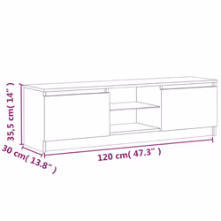 vidaXL TV Cabinet with LED Lights TV Stand TV Unit Hall Entertainment Cenrtre - Smoked oak - Additional view 4
