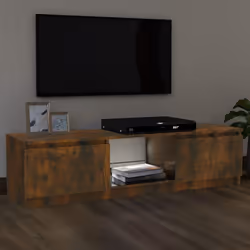 vidaXL TV Cabinet with LED Lights TV Stand TV Unit Hall Entertainment Cenrtre - Smoked oak - Additional view 5