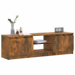 vidaXL TV Cabinet with LED Lights TV Stand TV Unit Hall Entertainment Cenrtre - Smoked oak - Additional view 6